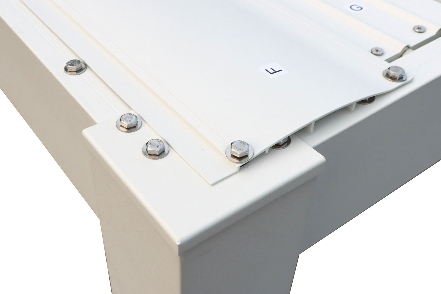 GazeboMate 3x4M Semi Permanent Louvered Gazebo Aluminium Pergola White Heavy Duty Wind Resistant