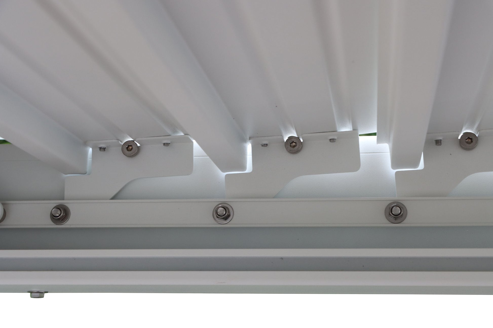 GazeboMate 3x3M Semi Permanent Louvered Gazebo White Aluminium Heavy Duty Wind Resistant
