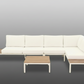 5-Piece Outdoor Sofa Set – Modern Aluminium Design + Thick Cush