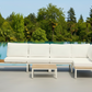 5-Piece Outdoor Sofa Set – Modern Aluminium Design + Thick Cush