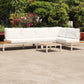 Modular Sofa Outdoor Furniture Set White Aluminium White Cusions Modular 4 Piece inc Coffe Table