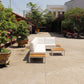 Modular Sofa Outdoor Furniture Set White Aluminium White Cusions Modular 4 Piece inc Coffe Table