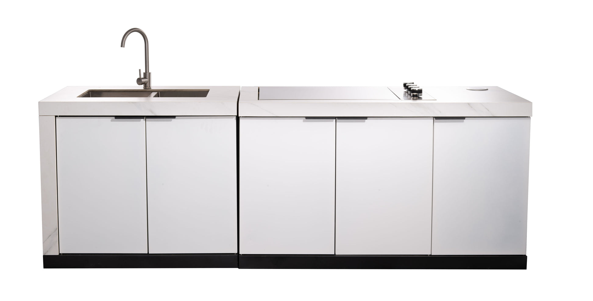 Rockpool 4B Drop In BBQ Kitchen Inc sintered stoneBenchtops, Aluminium Cabinets, Weather Resistant, Fridge & Sink