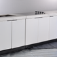 White Stone 4B Drop In BBQ Kitchen Package with Stone Benchtops, Hampton Waterfall Design