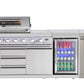 Hurricane 6-Burner Outdoor BBQ Kitchen + 188L Kegerator : Stainless Steel, Fridge, Sink, Height Adjustable