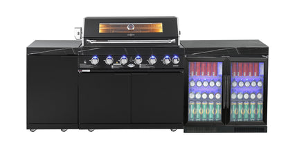 test rey 1 Rockpool Black 6B Non Wok BBQ Kitchen Package inc 2DR Fridge & 1DR Storage Cupboard