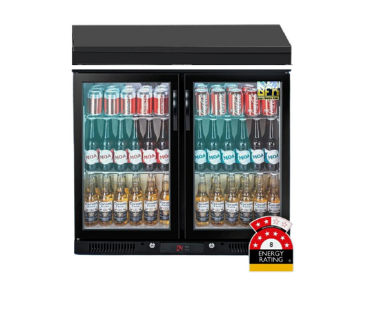 Kingsley BBQ Benchtop Fridge Module & 208L Black Stainless Steel Fridge Integration