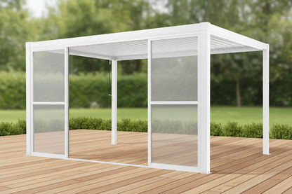 test rey 1 GazeboMate Pergola Sliding Door | Suits 2.4m GazeboMate Louvered Gazebo