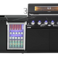 Rockpool Black 6B Outdoor BBQ Kitchen Package with Sink & Fridge Combo Module