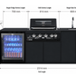 Grill King Signature Series Outdoor BBQ Kitchen Package – Rockpool Black Stone Bench-Top, Black Aluminium Cabinets | 4-Burner Built-In BBQ + Rotisserie + 150L Outdoor Fridge