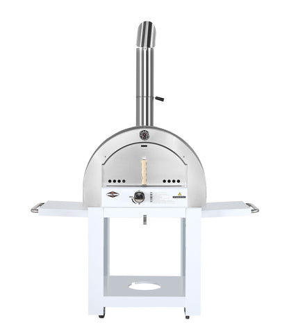 test rey 1 Grill King 22” Outdoor Gas Pizza Oven: Stainless Steel BBQ Pizza Oven Stone Trolley Large Pizza Oven Size