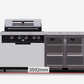 Rockpool White 4B + Wok: Designer Outdoor BBQ Kitchen Package Inc 2DR Fridge, 2DR Sink, 3 Draw Storage, Rear Infrared