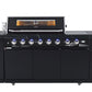 Rockpool Black 6B + 188L Kegerator : Designer Outdoor Kitchen BBQ Package Inc Wok Burner, Fridge, Sink