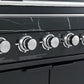 2.4M Rockpool 4B: Designer Black Outdoor BBQ Kitchen Package inc Fridge, Sink Rear Infrared