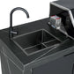 Rockpool 4B: Designer Black Outdoor BBQ Kitchen Package inc 2 Door 208L Fridge + Sink/Drawer Module