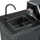 2.4M Rockpool 4B: Designer Black Outdoor BBQ Kitchen Package inc Fridge, Sink Rear Infrared