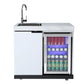 4-Burner + Wok SS Built-In BBQ Outdoor Kitchen with Sink & Fridge Combo + Storage Cabinet - Rockpool White