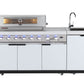 Sink & Fridge Module Combo Suits Rockpool White BBQ Kitchen Package Inc Stone Finishes, Aluminum Powder coated Cabinets, Tap, Waste, Hose, Castor Wheels