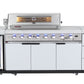 Sink & Fridge Module Combo Suits Rockpool White BBQ Kitchen Package Inc Stone Finishes, Aluminum Powder coated Cabinets, Tap, Waste, Hose, Castor Wheels