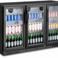 Free Metro Shipping Tropical Rated Triple Glazed 318L 3-Door Commercial Wine Bar Fridge Chiller Can Cooler Mini Freezer in Black