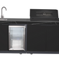 Grill Kings Rockpool Compact 2.1m Outdoor BBQ Kitchen – 4-Burner Grill, Sintered Stone Benchtop, Sink & Fridge