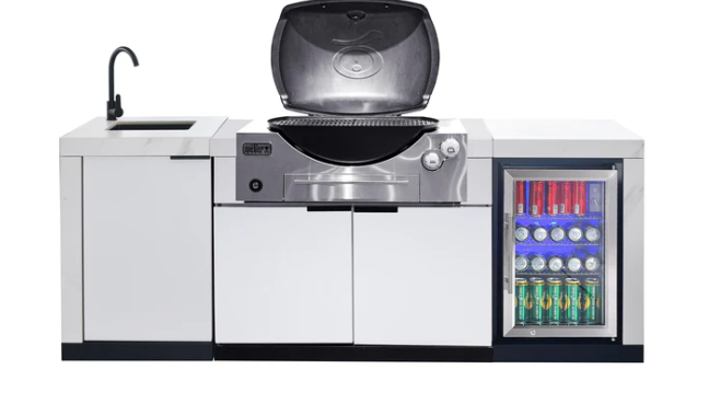 BBQ Cabinet Module Suit Weber Family Q Built In Premium Gas BBQ (Q3600) - Outdoor Kitchen (BBQ MODULE ONLY)