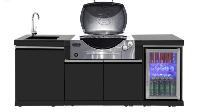BBQ Cabinet Module Suit Weber Family Q Built In Premium Gas BBQ (Q3600) - Outdoor Kitchen (BBQ MODULE ONLY)