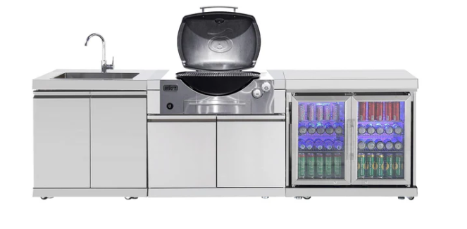 BBQ Cabinet Module Suit Weber Family Q Built In Premium Gas BBQ (Q3600) - Outdoor Kitchen (BBQ MODULE ONLY)