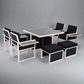 9 Piece Modern Hampton Style Dining Set White Aluminium Whether Resistant Furniture