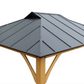 GazeboMate Adventure 3.66x4.28M Galvanized Steel & Cedar Wood Gazebo