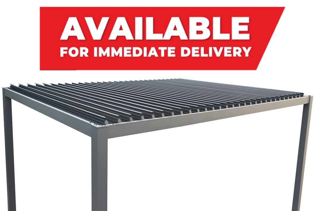 GazeboMate 3Mx4M Semi Permanent Louvered Gazebo Monument Aluminium Heavy Duty Wind Resistant