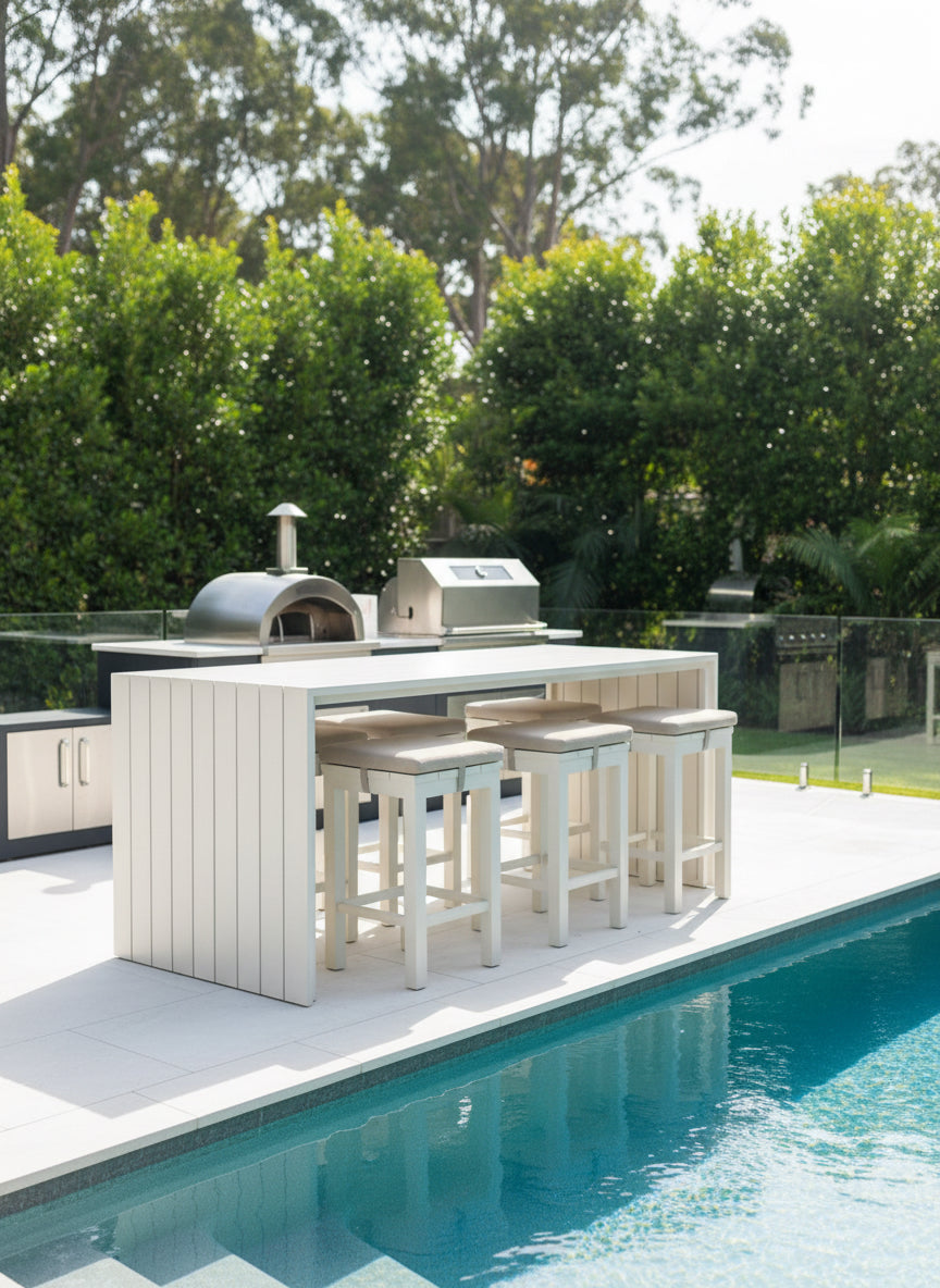 Niagra 7-Piece Outdoor Bar Set Aluminium WHITE