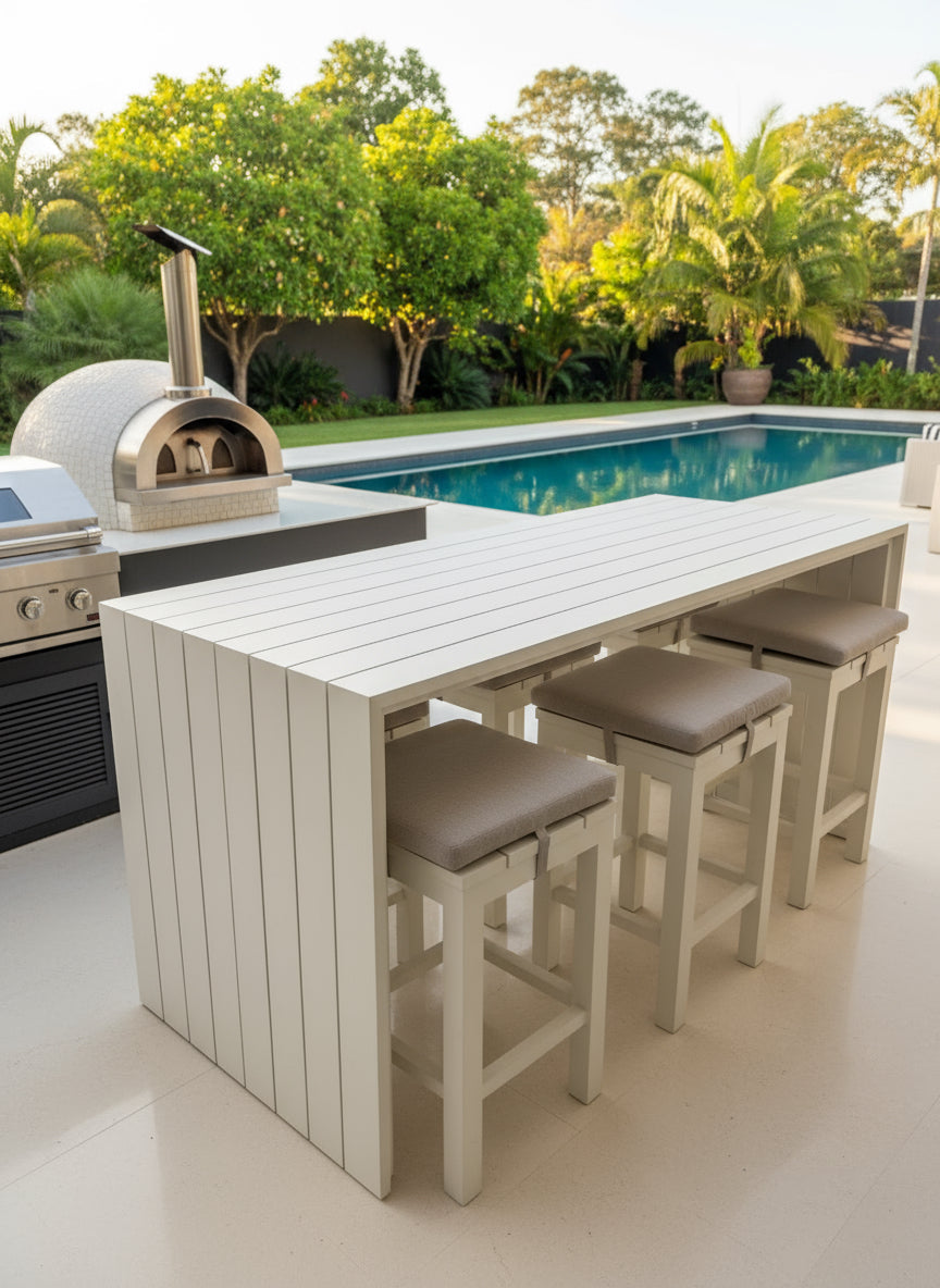 Niagra 7-Piece Outdoor Bar Set Aluminium WHITE