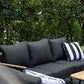 Zurich 4-Piece Aluminium Outdoor Lounge Setting — Black
