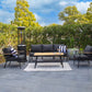 Zurich 4-Piece Aluminium Outdoor Lounge Setting — Black
