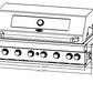 6 Burner Built-In BBQ With Rear Infrared Burner | 304 High Grade Stainless Steel, Blue LED Knobs