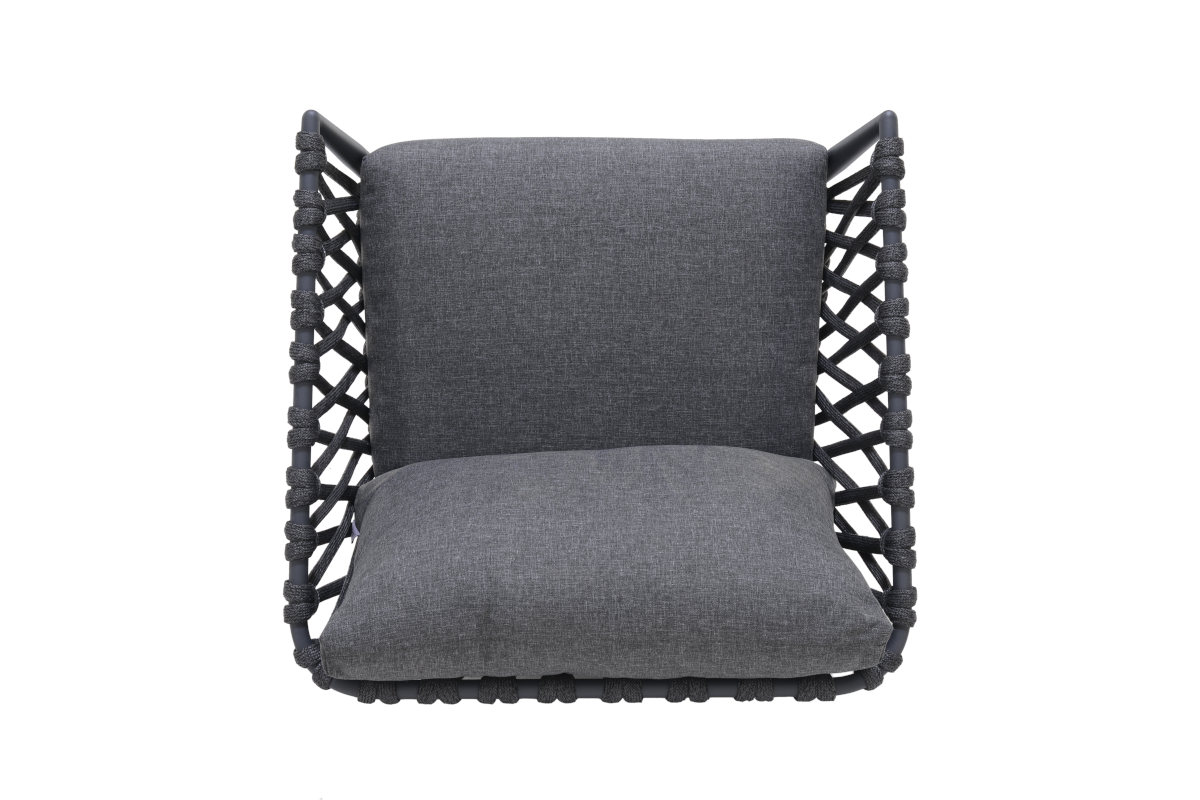 Copacabana 4 Piece Outdoor Lounge Set Aluminium Frame Roped