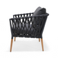Copacabana 4 Piece Outdoor Lounge Set Aluminium Frame Roped