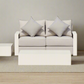 White Hampton Style Lounge Set Inc 2+1+1, Coffee Table Aluminium Frame and Weather Resistant Fabric