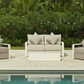 Hampton Style 4-Piece Outdoor Lounge Set – White Aluminium Frame + Weather-Resistant Cushions