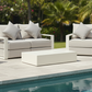 Hampton Style 4-Piece Outdoor Lounge Set – White Aluminium Frame + Weather-Resistant Cushions