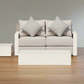 White Hampton Style Lounge Set Inc 2+1+1, Coffee Table Aluminium Frame and Weather Resistant Fabric