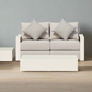 White Hampton Style Lounge Set Inc 2+1+1, Coffee Table Aluminium Frame and Weather Resistant Fabric