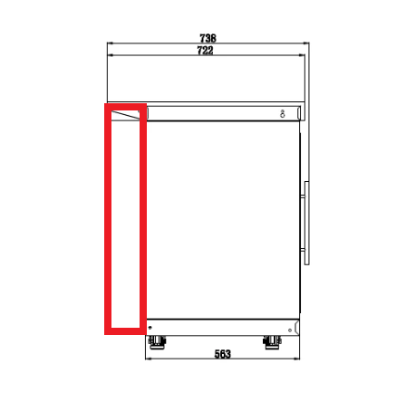 2x BBQ Module Rear Side Panel Suits Rockpool Black BBQ Modules
