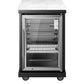 Grill King Element 4B High Grade 304 SS Outdoor BBQ Kitchen + White Stone Bench, Fridge & Sink